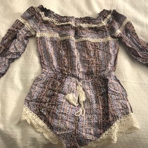 Off Shoulder long sleeve romper
